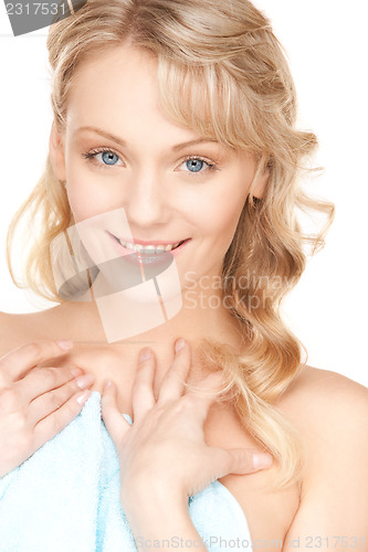 Image of lovely woman in towel