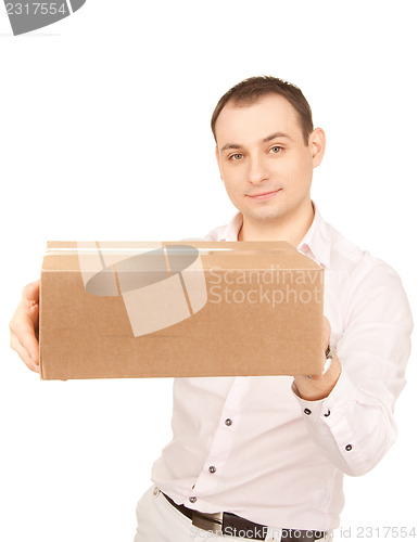 Image of businessman with parcel