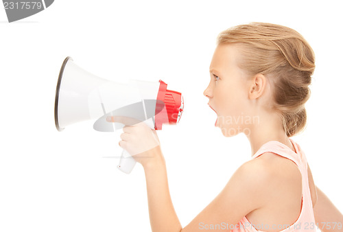 Image of girl with megaphone