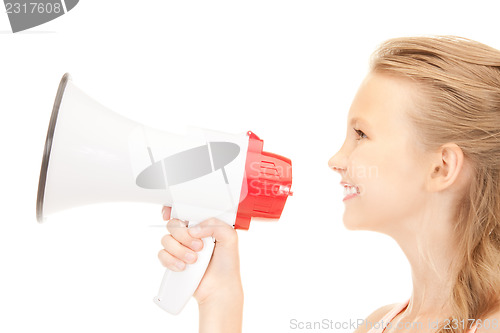 Image of girl with megaphone