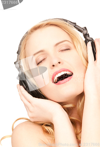 Image of happy woman in headphones