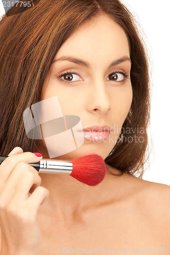 Image of lovely woman with brush