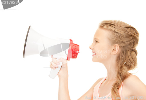 Image of girl with megaphone