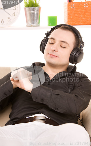 Image of man in headphones