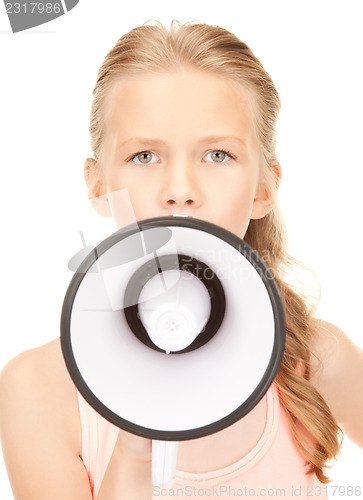 Image of girl with megaphone