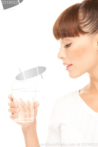 Image of woman with glass of water