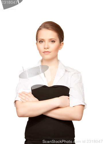 Image of young attractive businesswoman