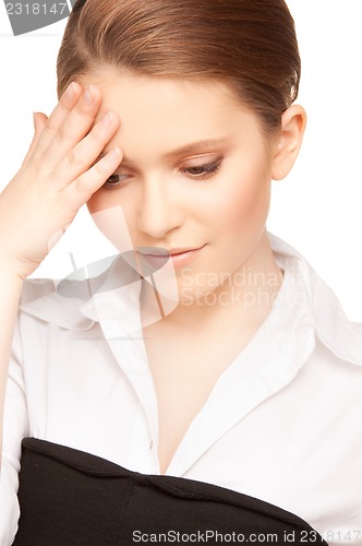 Image of young attractive businesswoman