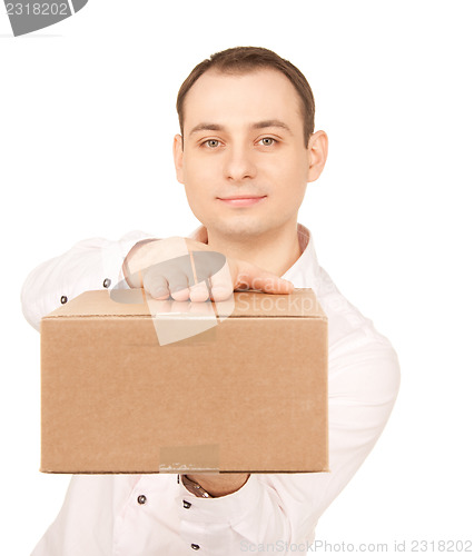 Image of businessman with parcel