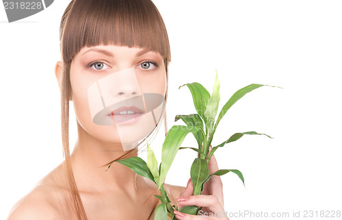 Image of woman with sprout