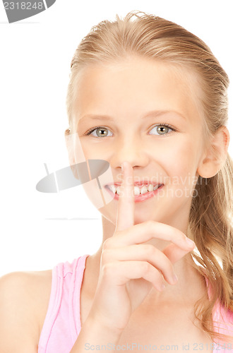 Image of finger on lips 