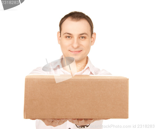 Image of businessman with parcel