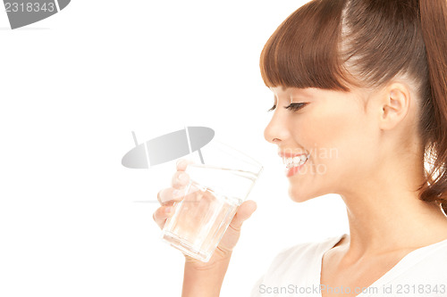 Image of woman with glass of water