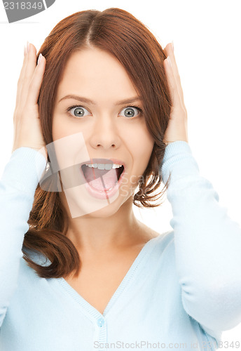 Image of screaming woman