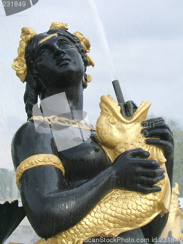 Image of Black and gold statue