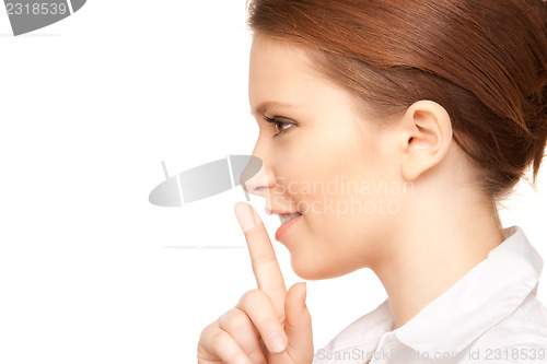 Image of finger on lips 