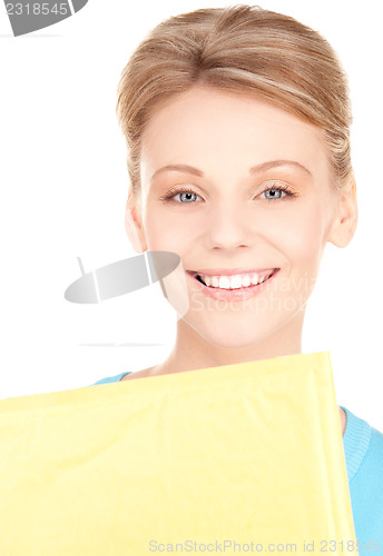 Image of businesswoman with parcel