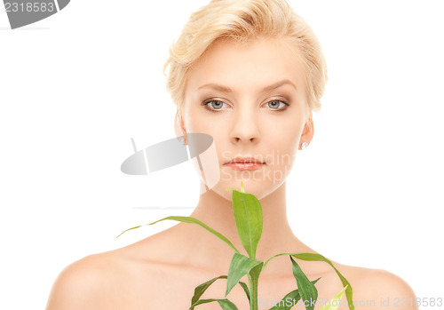 Image of woman with sprout