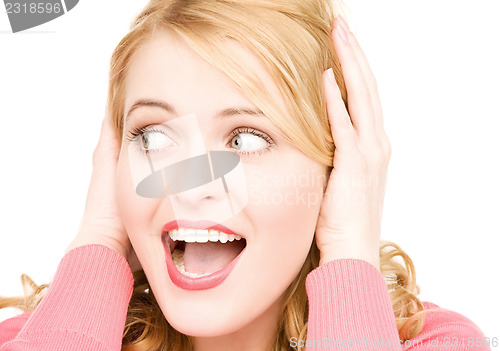 Image of surprised woman face