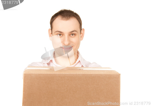 Image of businessman with parcel