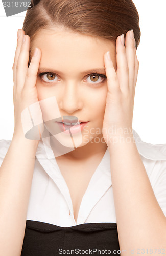 Image of unhappy teenage girl