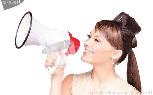 Image of woman with megaphone