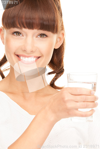 Image of woman with glass of water
