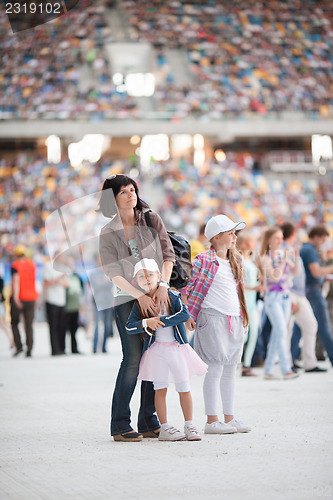 Image of Family on the stadium