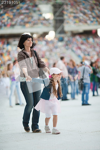 Image of Family on the stadium