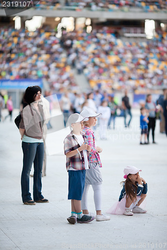 Image of Family on the stadium