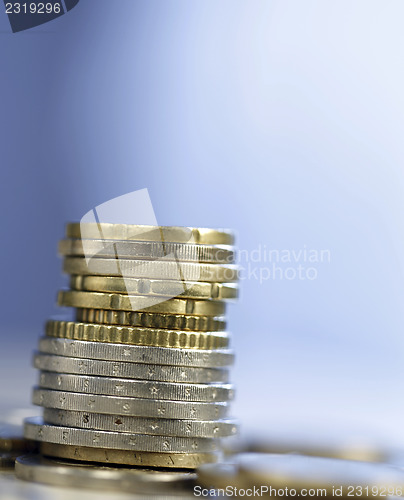 Image of Towers of euro coins