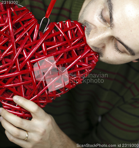 Image of Hand made red heart