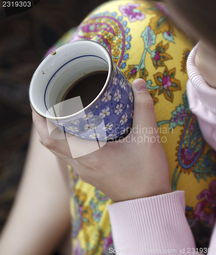 Image of Woman with cofee