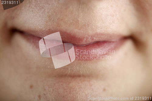 Image of Woman's close mouth