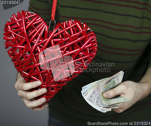 Image of Hand made red heart