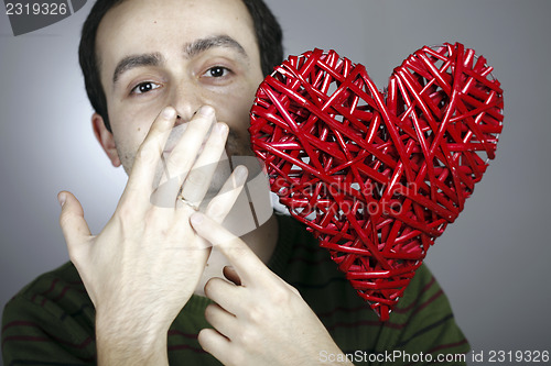 Image of Hand made red heart