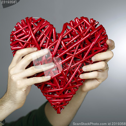 Image of Hand made red heart