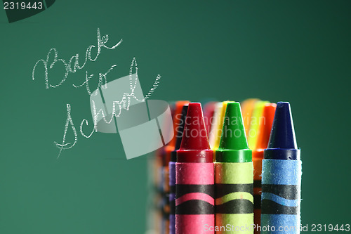 Image of Colorful Back to School Crayons 