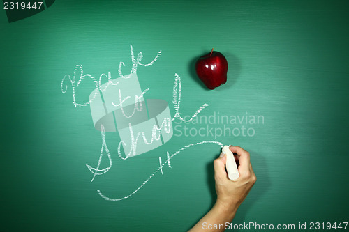 Image of Back to School Written on a Chalkboard