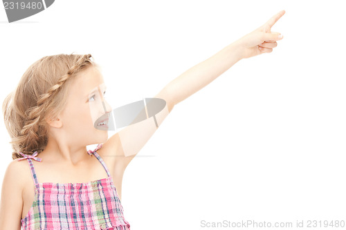 Image of little girl pointing her finger