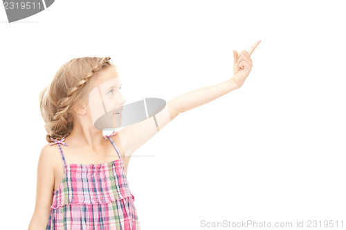 Image of little girl pointing her finger