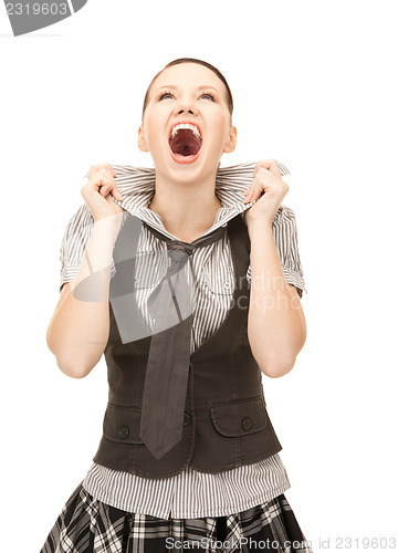 Image of screaming teenage girl