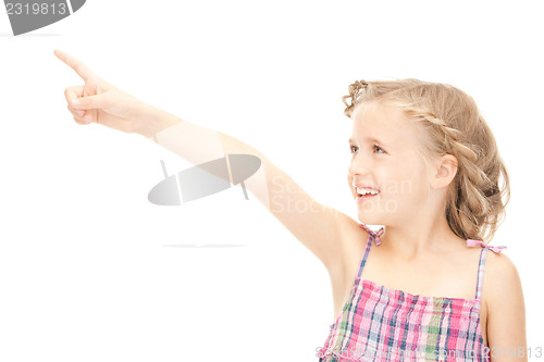 Image of little girl pointing her finger