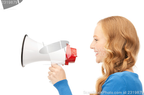 Image of woman with megaphone