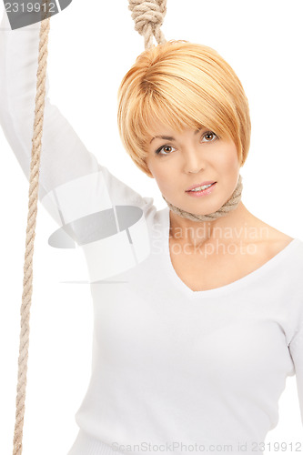 Image of business woman with the noose