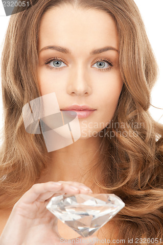 Image of lovely woman with big diamond