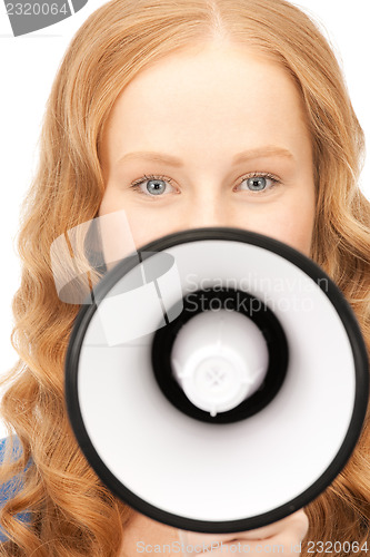 Image of woman with megaphone