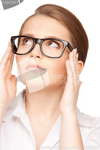 Image of lovely woman in spectacles