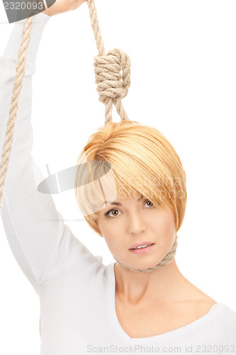 Image of business woman with the noose