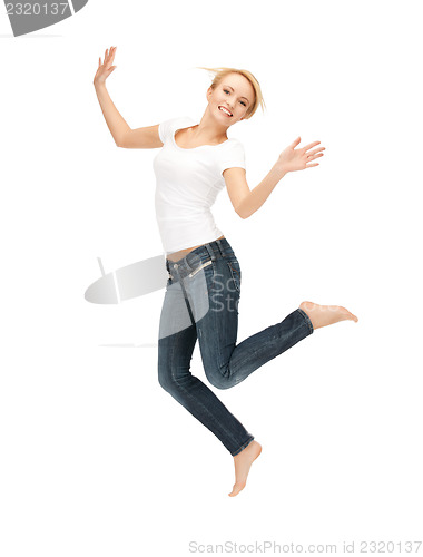 Image of  happy and carefree teenage girl